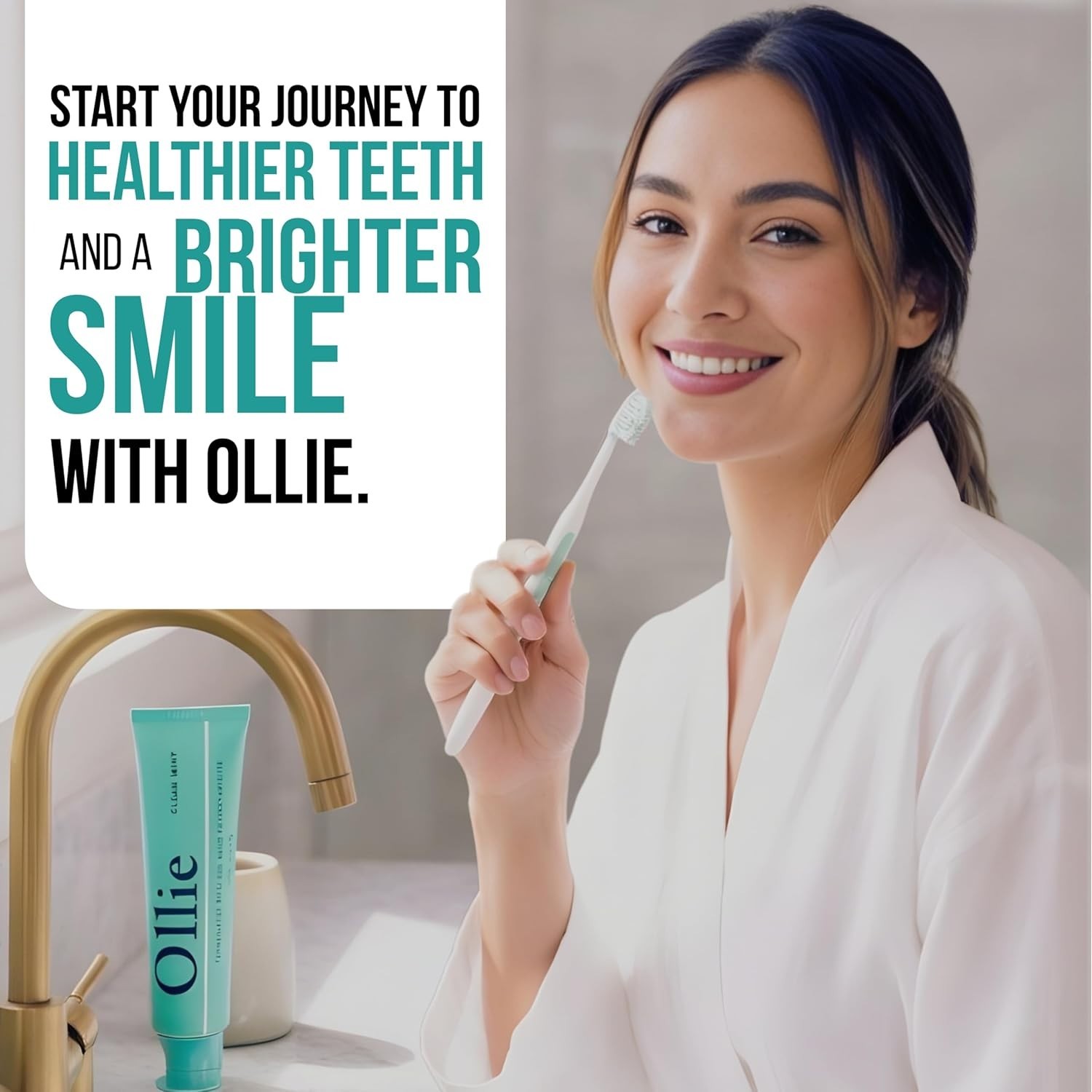 Ollie 10% Nano Hydroxyapatite Toothpaste 4oz - Fluoride Free Sensitive Whitening