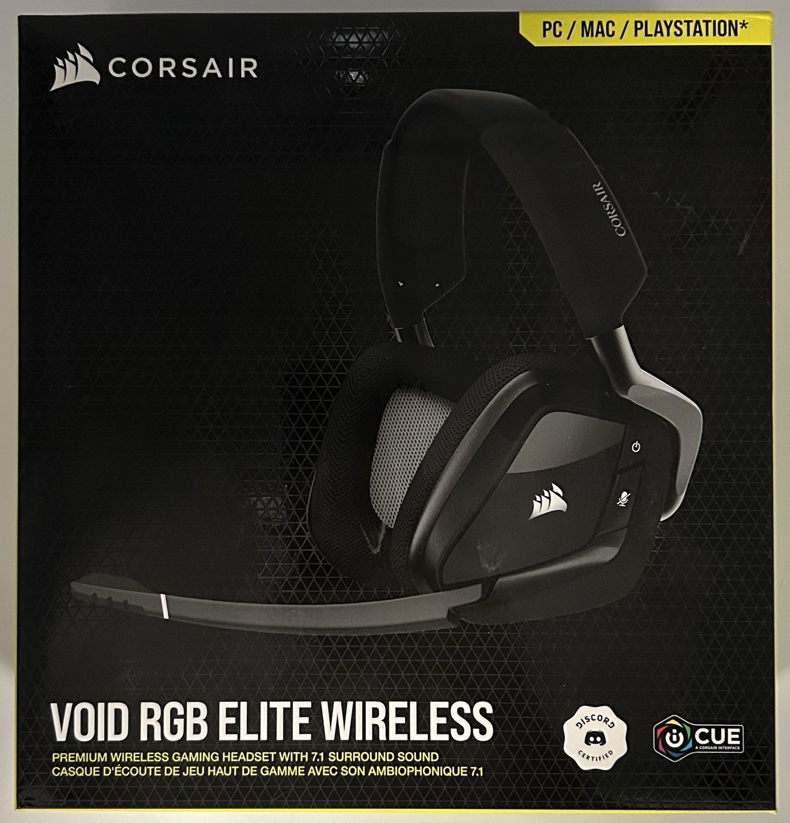Corsair Void RGB Elite Wireless Premium Gaming Headset(CA-9011201-NA) Black -New