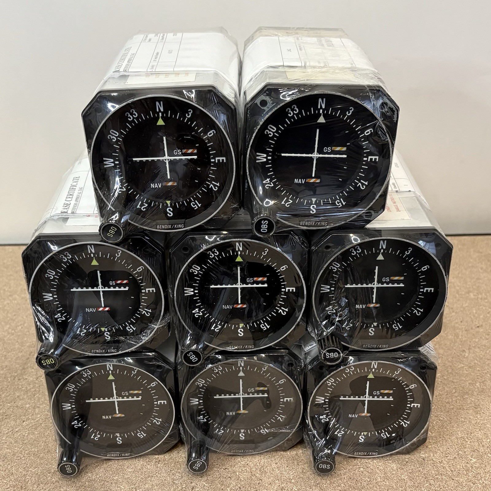 8X Bendix King KI 209 Indicator PN 066-3056-01  With New 8130-3