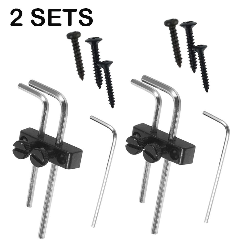 2PCS Guitar Bass Allen Key Headstock Wrench Holder for Floyd Rose Tremolo Black