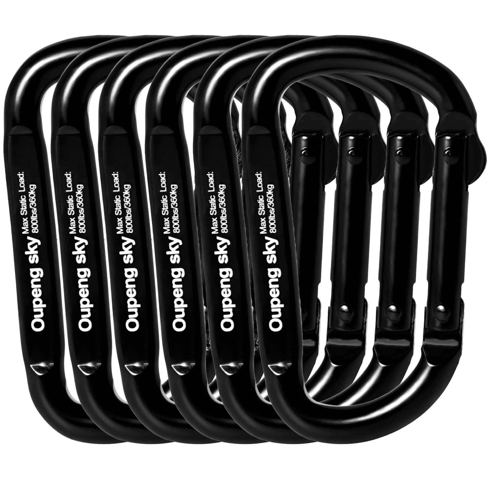 Carabiner Clip Heavy Duty Carabiners 800lbs 13KN (2922 lbs) Carabeaner D Ring