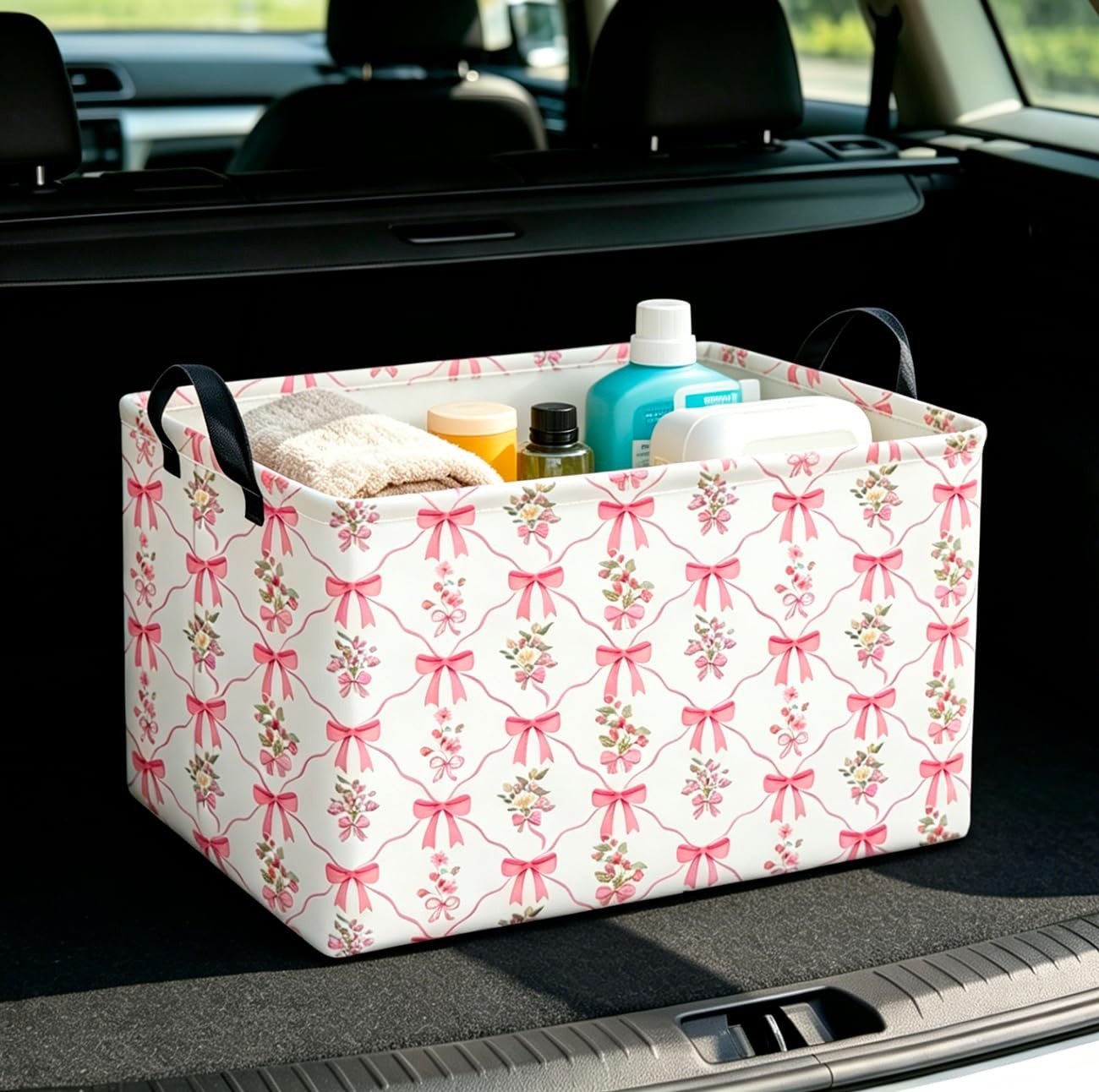 CLOCOR Rectangular Storage Basket Empty,Gift Basket,Waterproof Storage Bin,Ro...