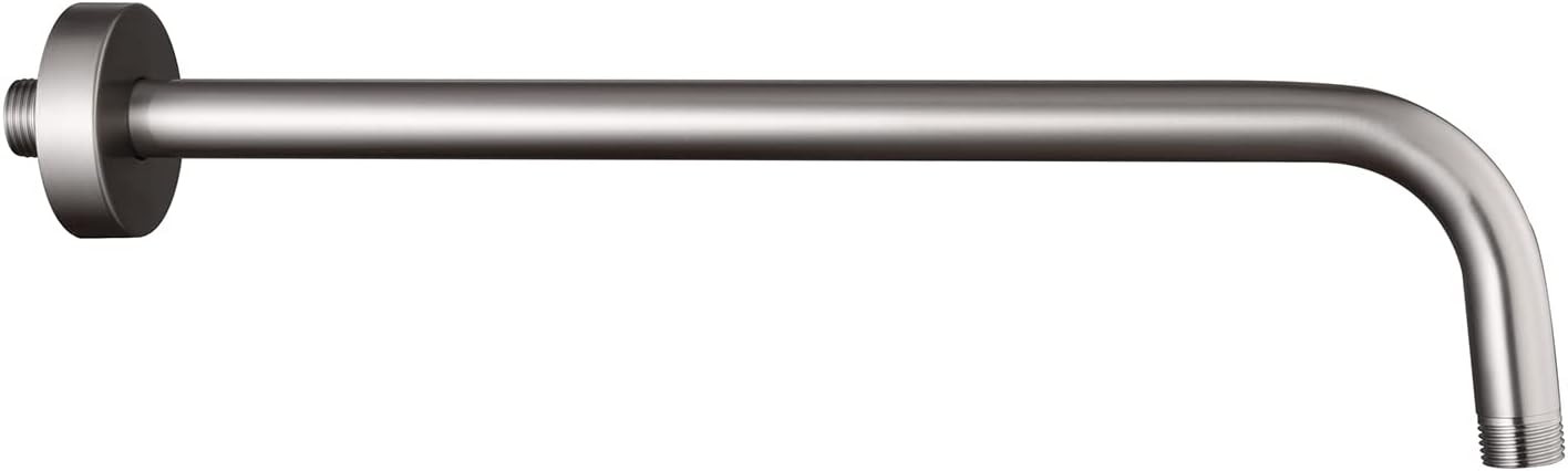 16 Inch Shower Arm with Flange,Stainless Steel 90 Degree Rain Shower Head Extens