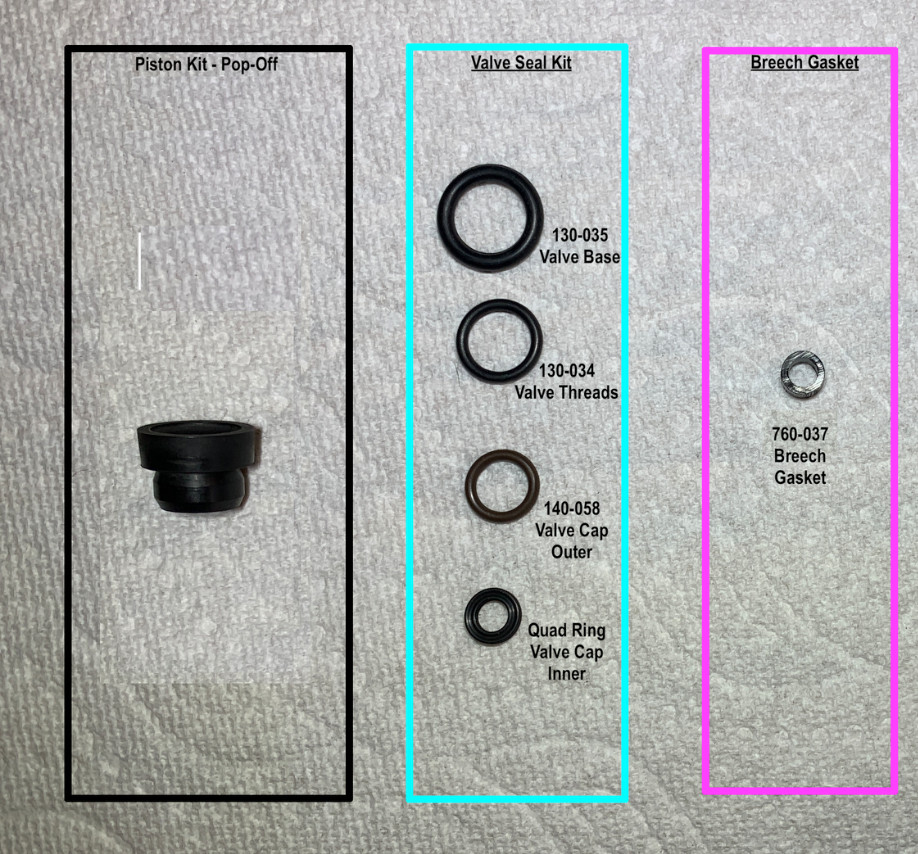 Crosman 760 - Basic Seal and Pop-Off Pump Cup Kit -  Variant  3 & 4 SC - L2
