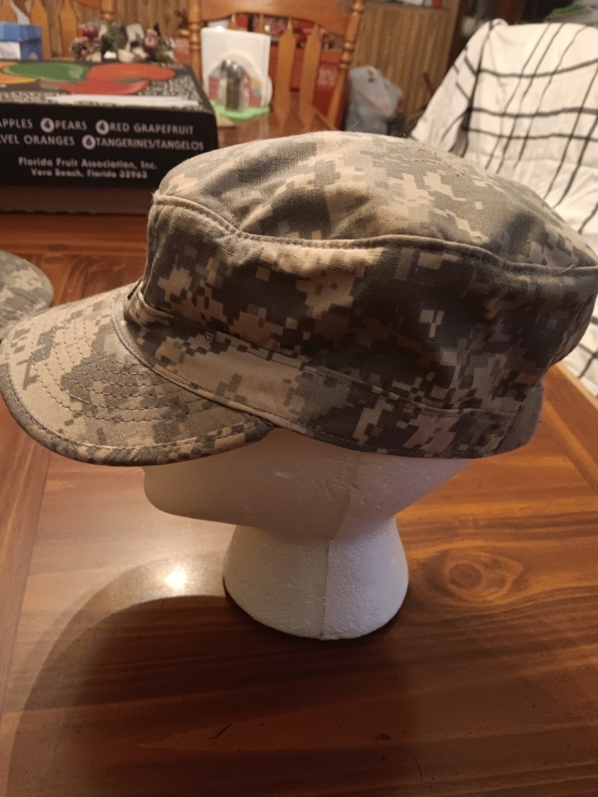 ARMY PATROL CAP DIGITAL ACU COMBAT UNIFORM HAT Size 7 /4 (USED) (25-1764)