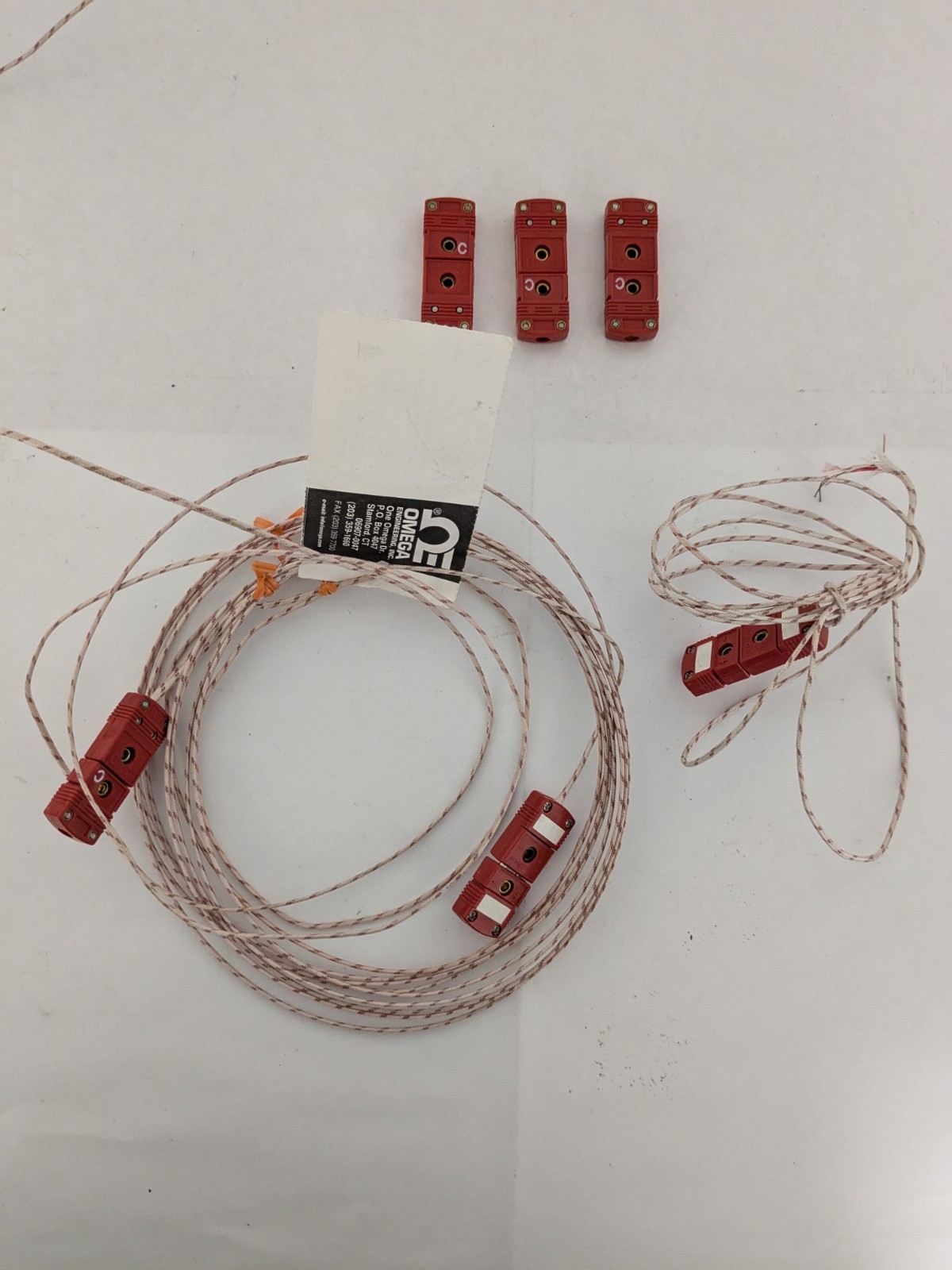 Lot of 6 OMEGA MINIATURE THERMOCOUPLE CONNECTOR MALE and FEMALE, Type C