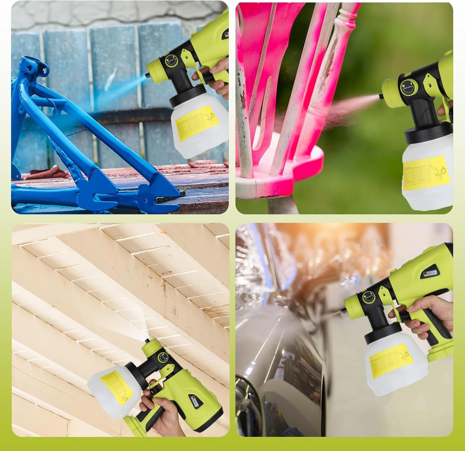 Paint Sprayer for Ryobi One+ 18V Battery w/1000ML Large Container Even Coverage