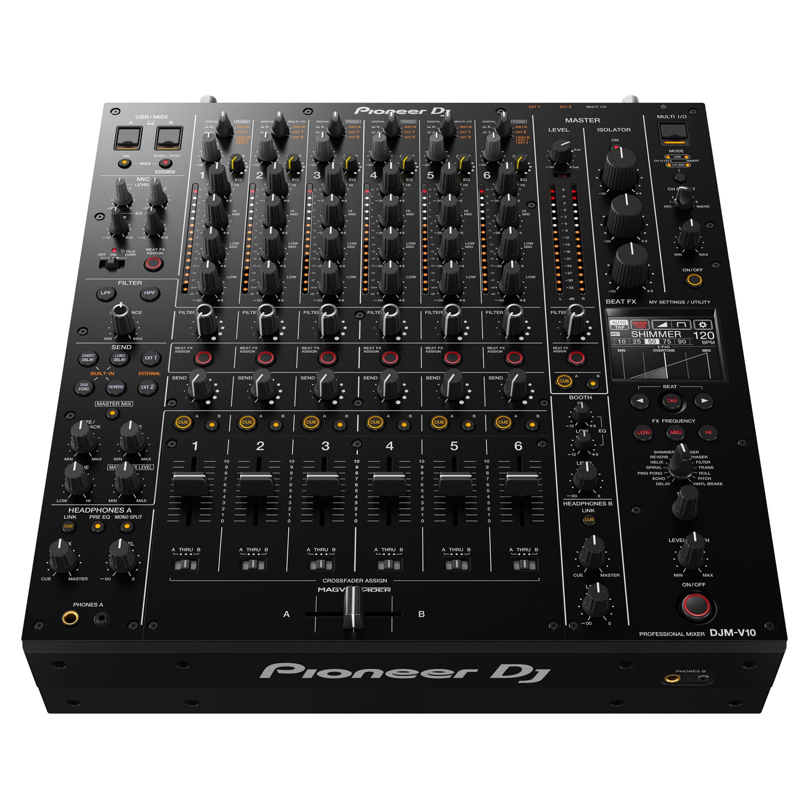 Pioneer DJ DJM-V10 6-Channel Professional DJ Mixer (Black)