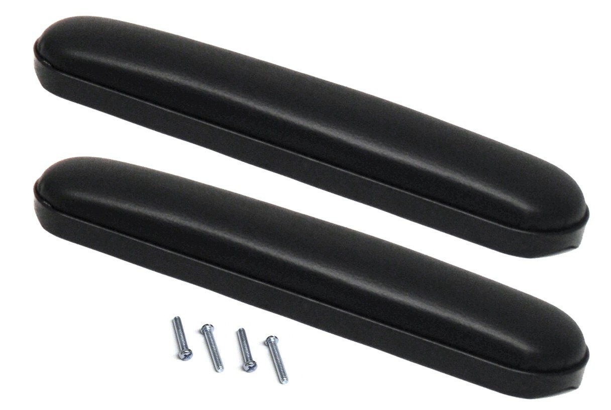 NEW Heavy Duty DESK Length (10-1/4") Wheelchair Arm Pads, BLACK (Pair) Universal