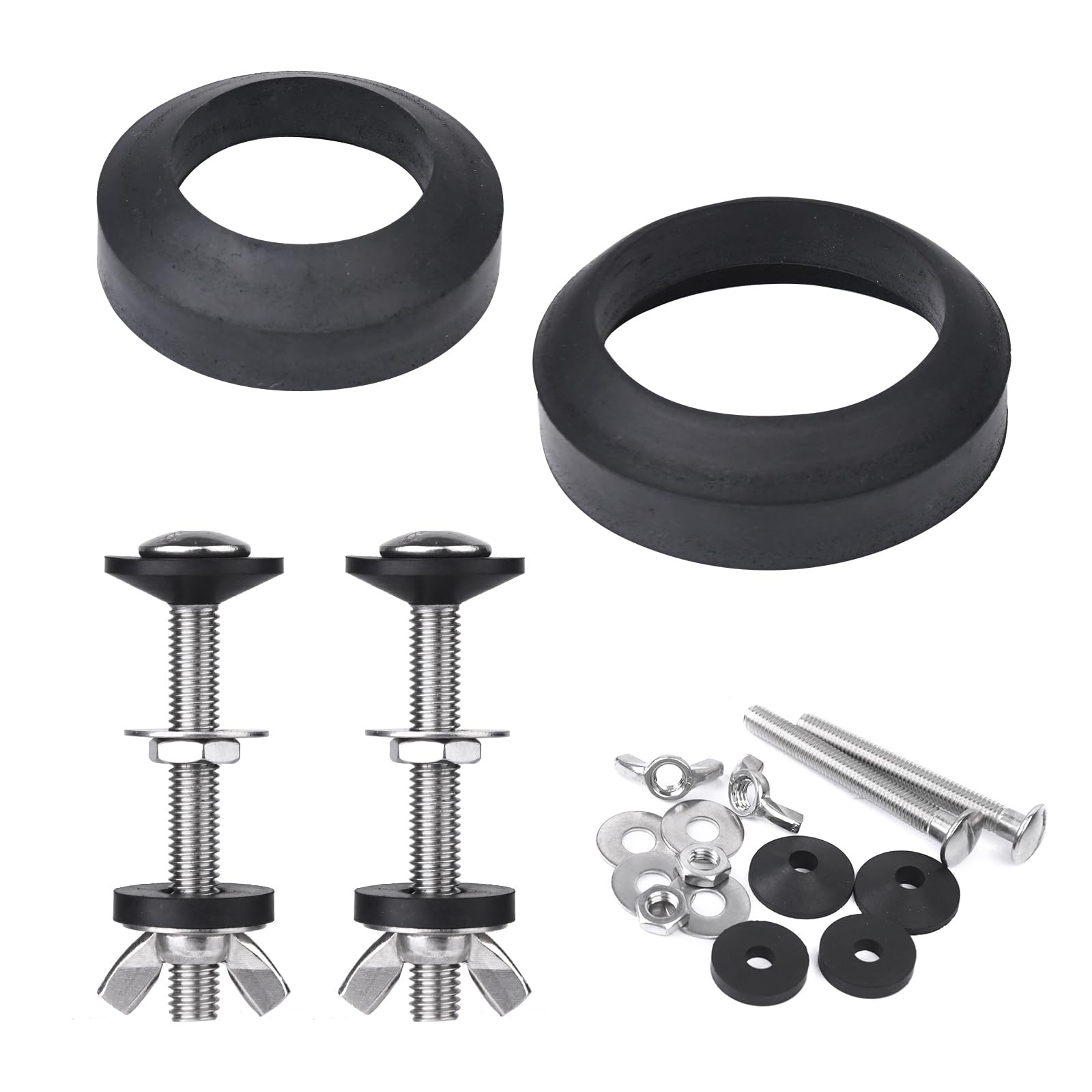 Toilet Tank To Bowl Bolt Gasket Kit 304 Stainless Steel Fits 2  3 Inch Seal