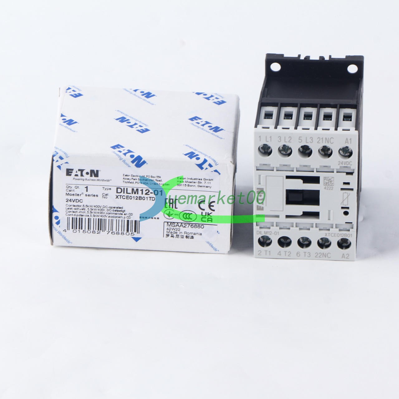 1PCS NEW Eaton Contactor DILM12-01(24VDC)