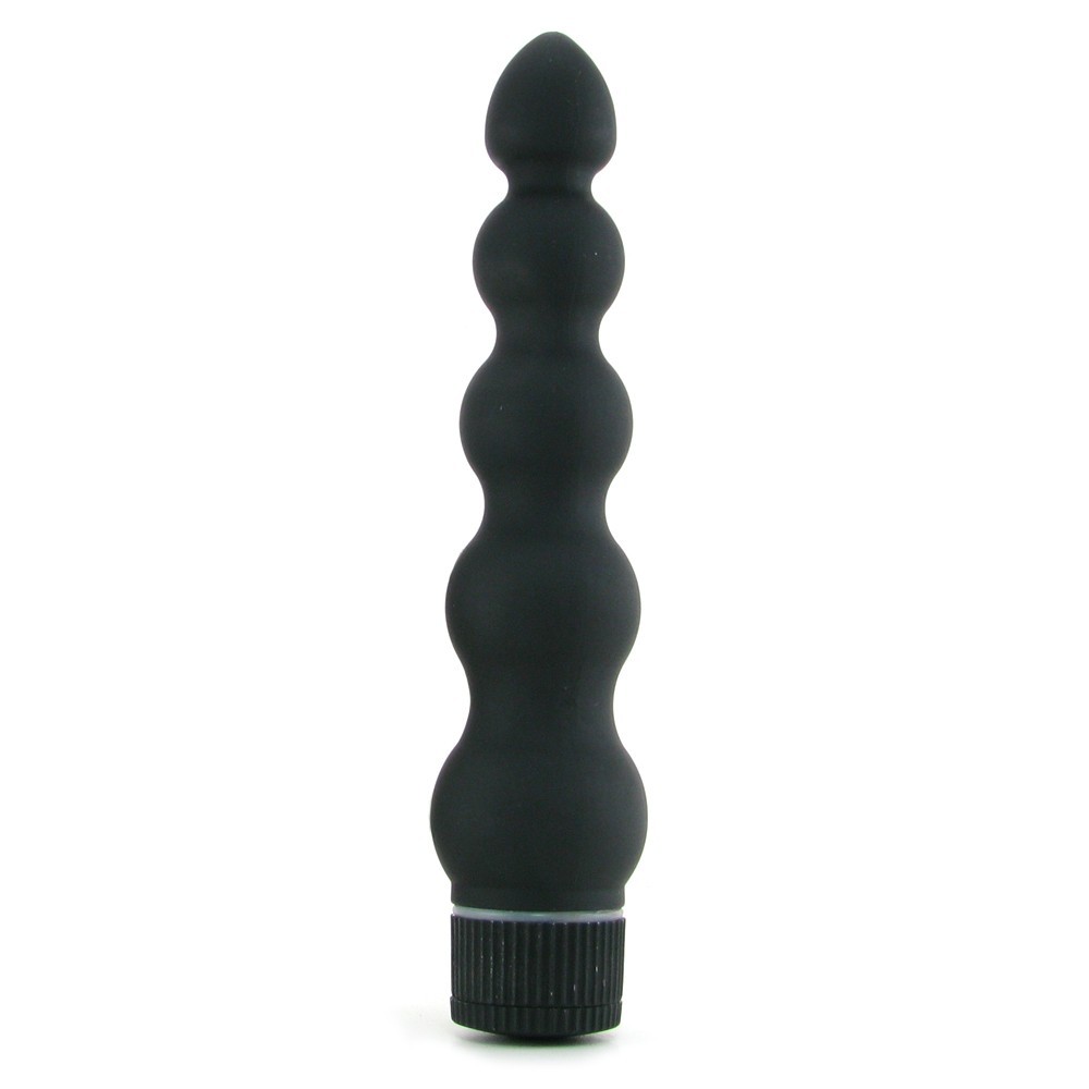 Doc Johnson Black Magic 7" Ribbed Vibe - Clitoral G-Spot Anal Vibrator Sex Toy