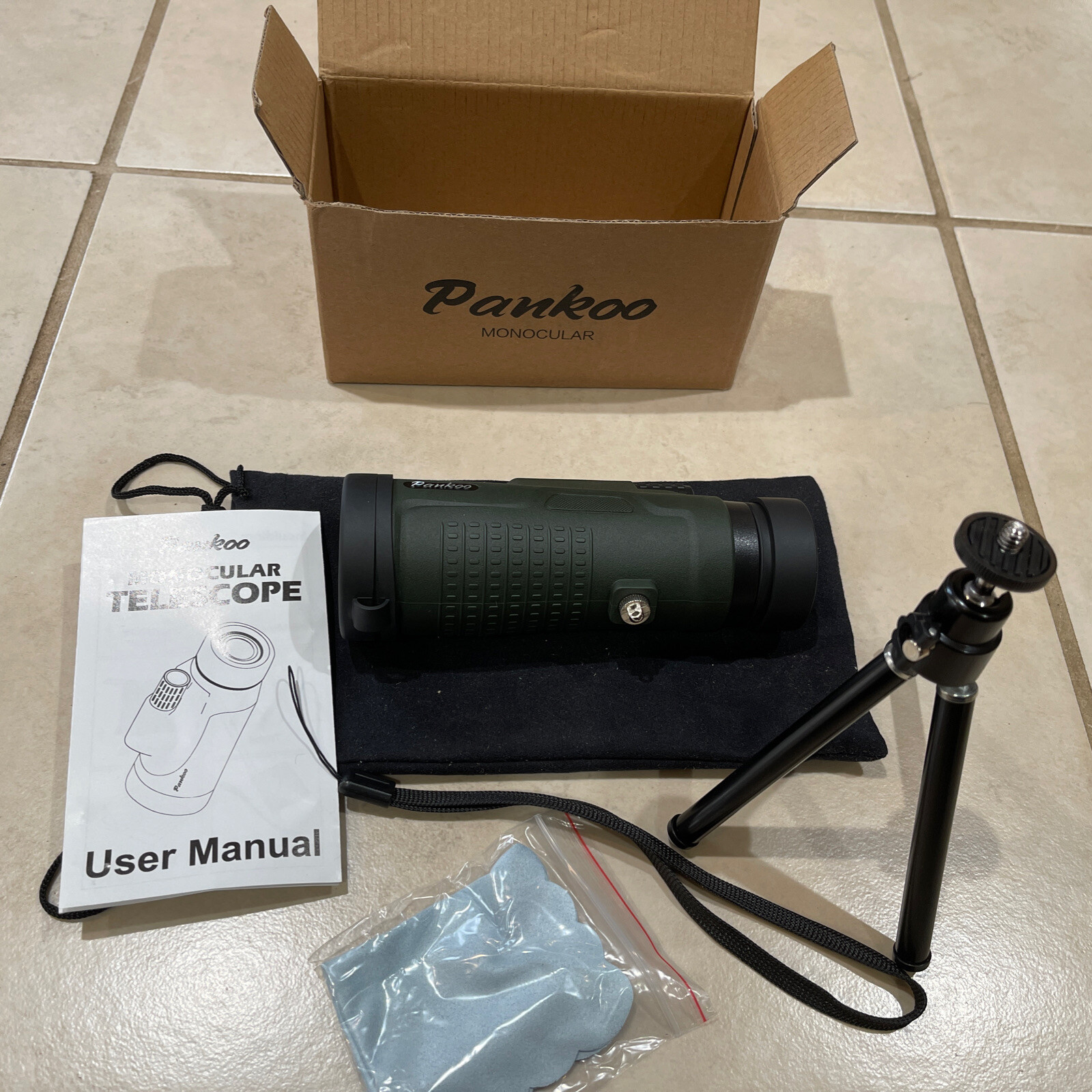 Pankoo 12X50 Monoculars for Adults High Power Monocular Telescope Wildlife Birds