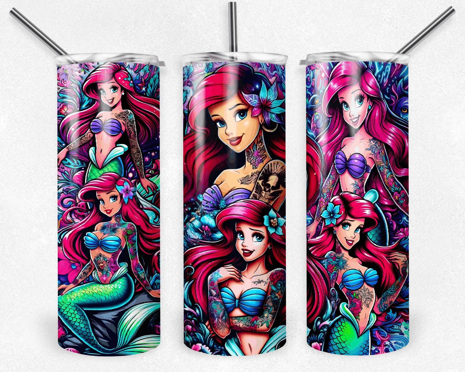 Little Mermaid tattoos 20oz Tumbler