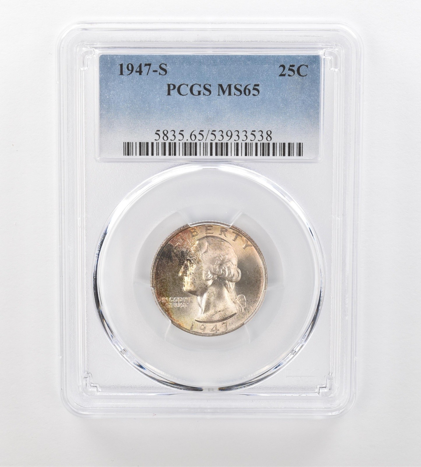 1947-S Washington Quarter MS65 PCGS Beautiful Tone *0962