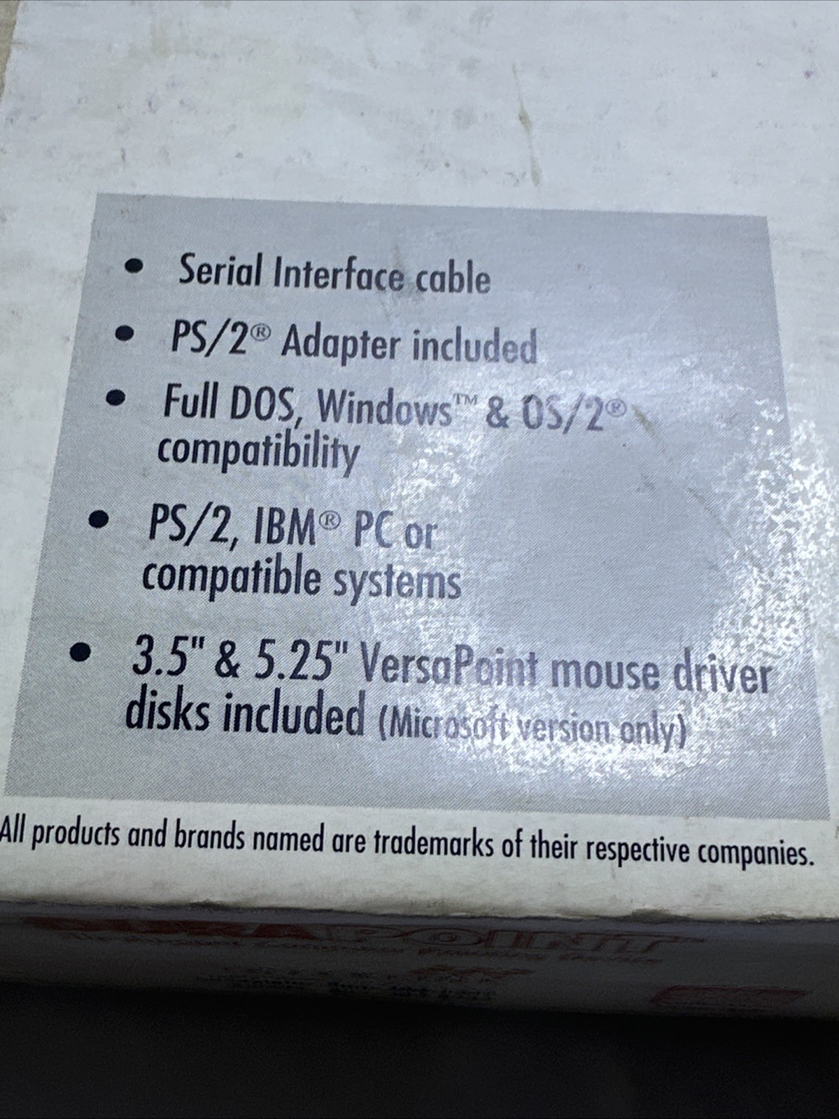 NEW DURAPOINT VP2000 INDUSTRIAL MOUSE - Untested