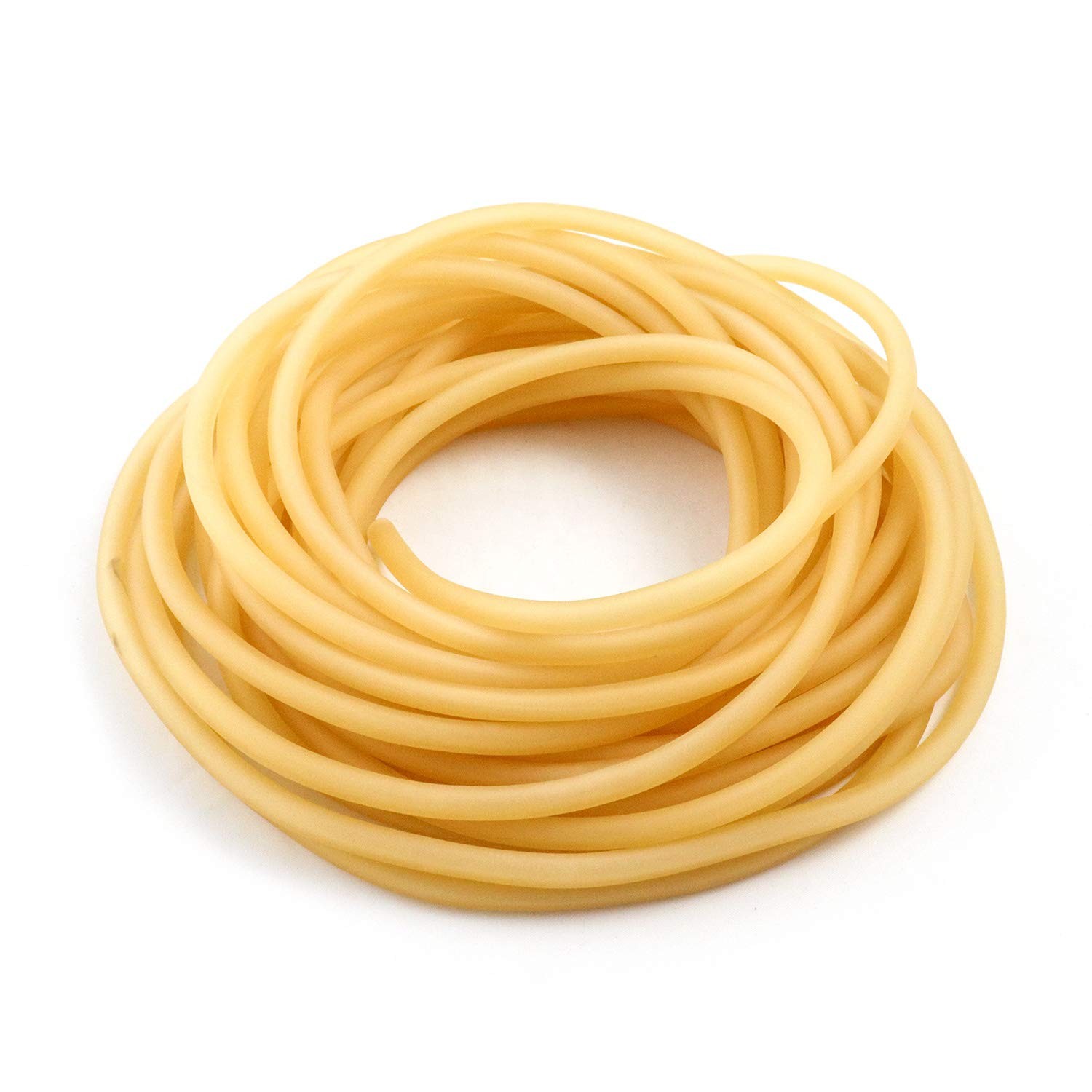 QWORK 33FT 1/4" OD 3/16" ID Natural Latex Rubber Tubing DIY 33ft, skin-color