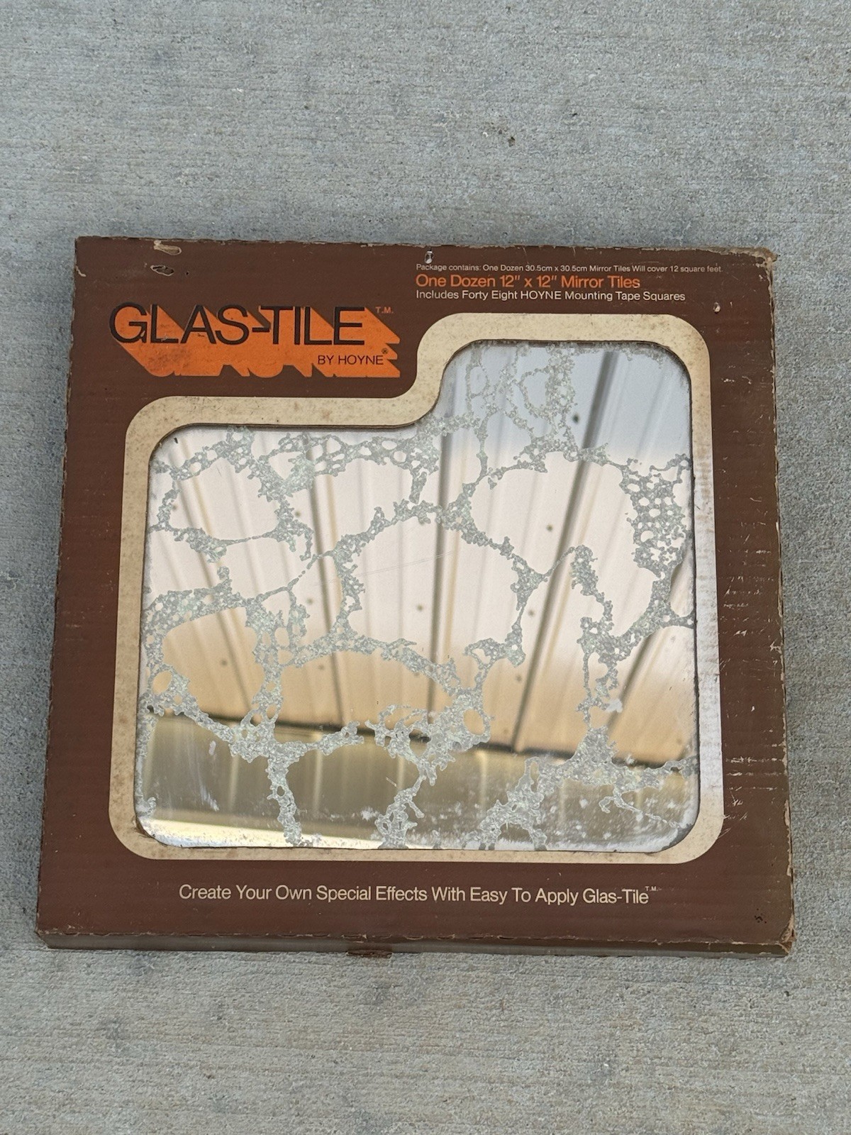 Vintage MCM Hoyne Glas-Tile Vein Glass 12x12in Tiles 12pk Sealed See Photos