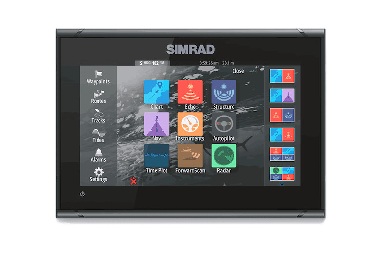 Simrad GO9 XSE 9" GPS Chartplotter Fishfinder + Transducer Touchscreen WiFi CMAP
