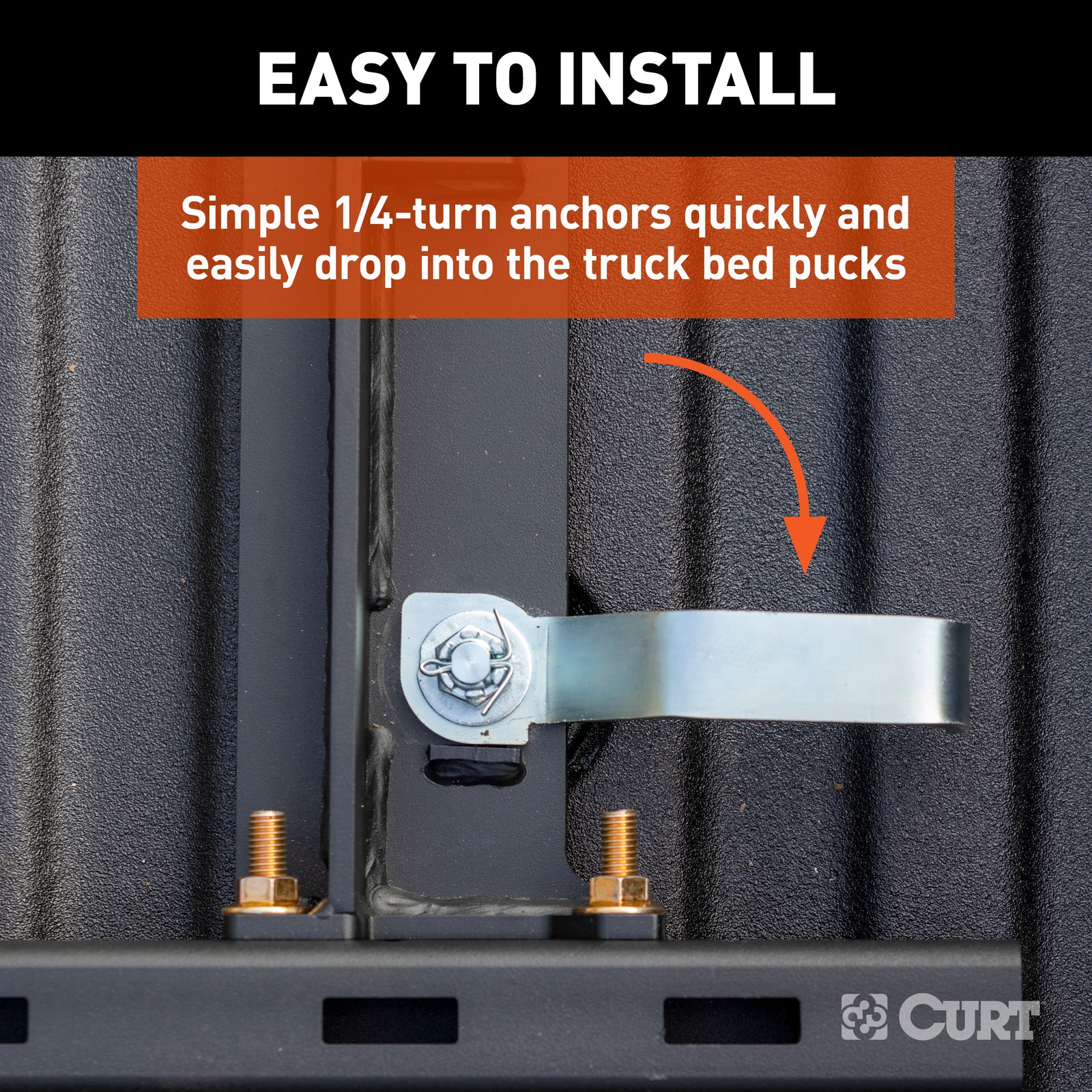 CURT 25K lbs Puck System 5th Wheel Adapter W/ Rails Fits Select Chevy, Ford, GMC