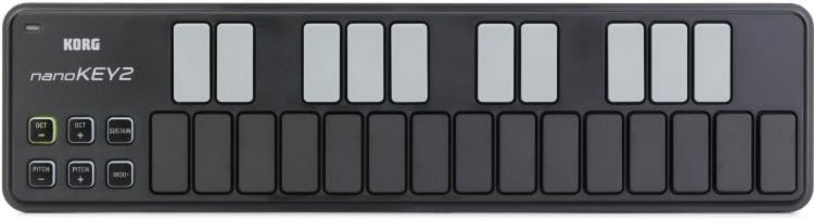 Lightweight Black 25-Key MIDI Controller - Ideal for Electronic Music Producers