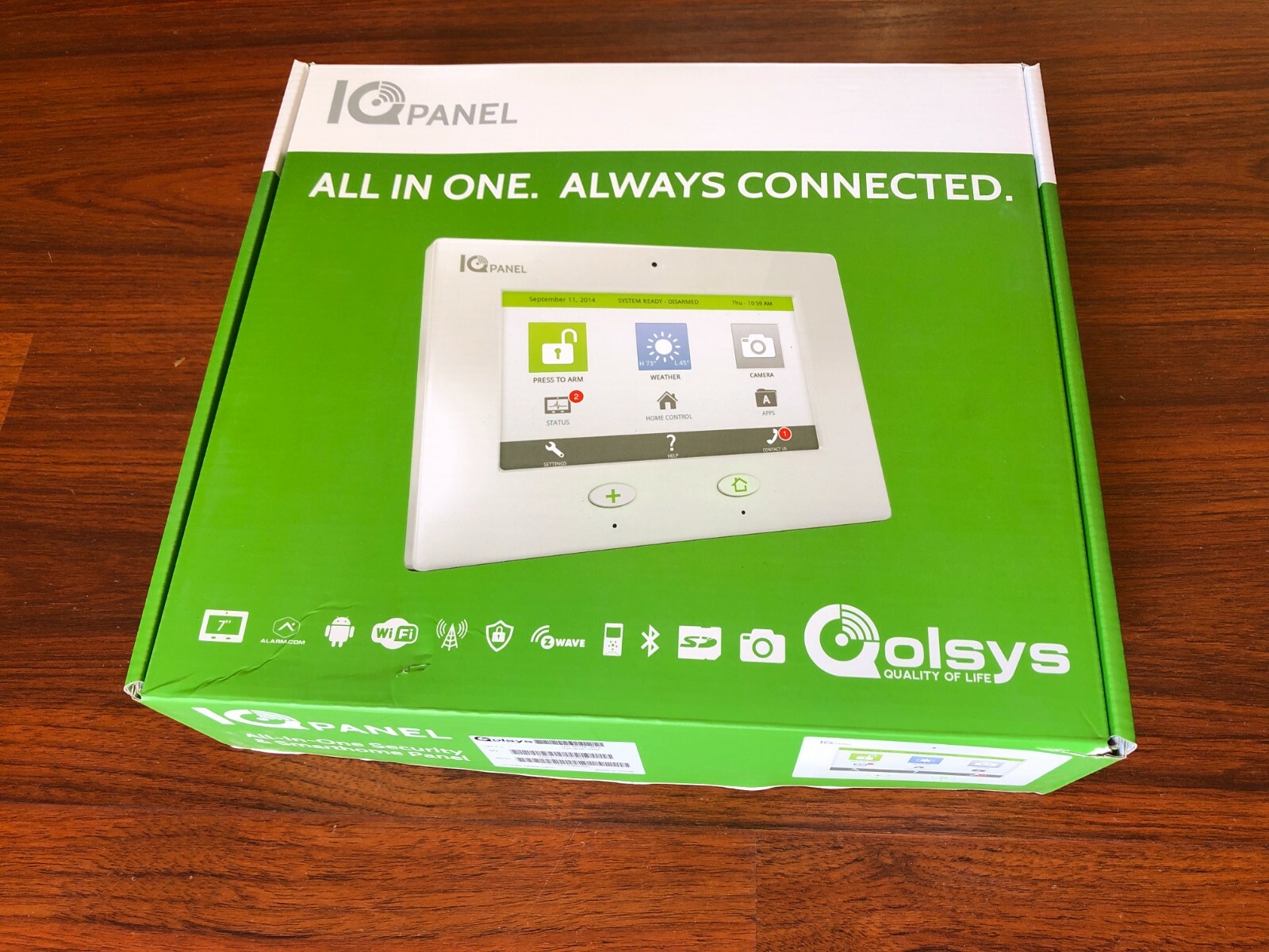 New Qolsys IQ QS-9004-VRZ  All-In-One Security  & Smarthome Control Panel 7"