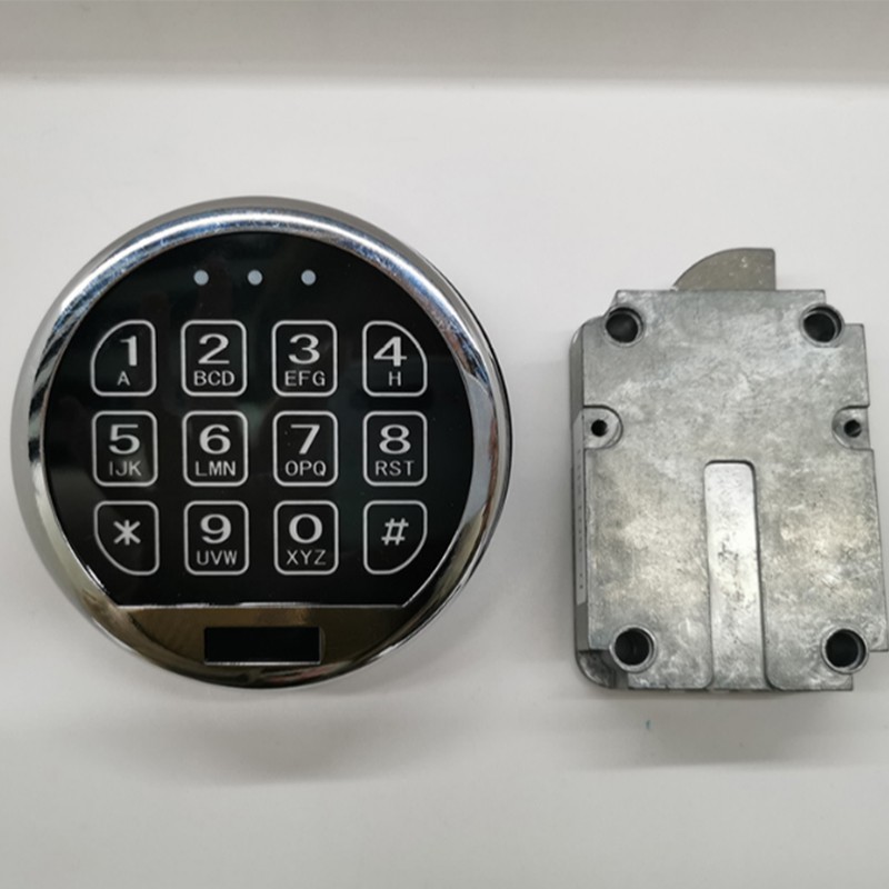 DIY Gun Safe Lock Electronic Safe Lock Replacement Chrome Keypad With Swing Bolt
