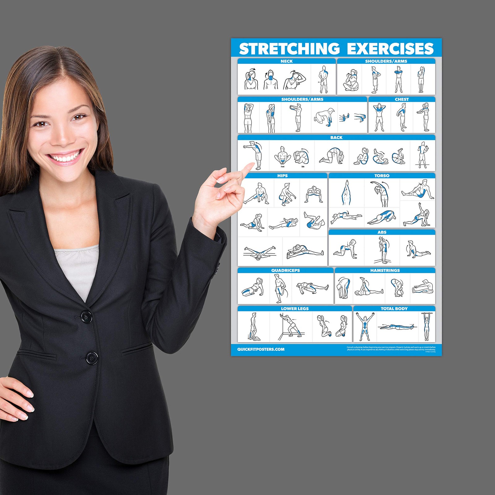 Palace Learning 4 Pack - Dumbbell Workouts + Bodyweight 18” x 24”, LAMINATED