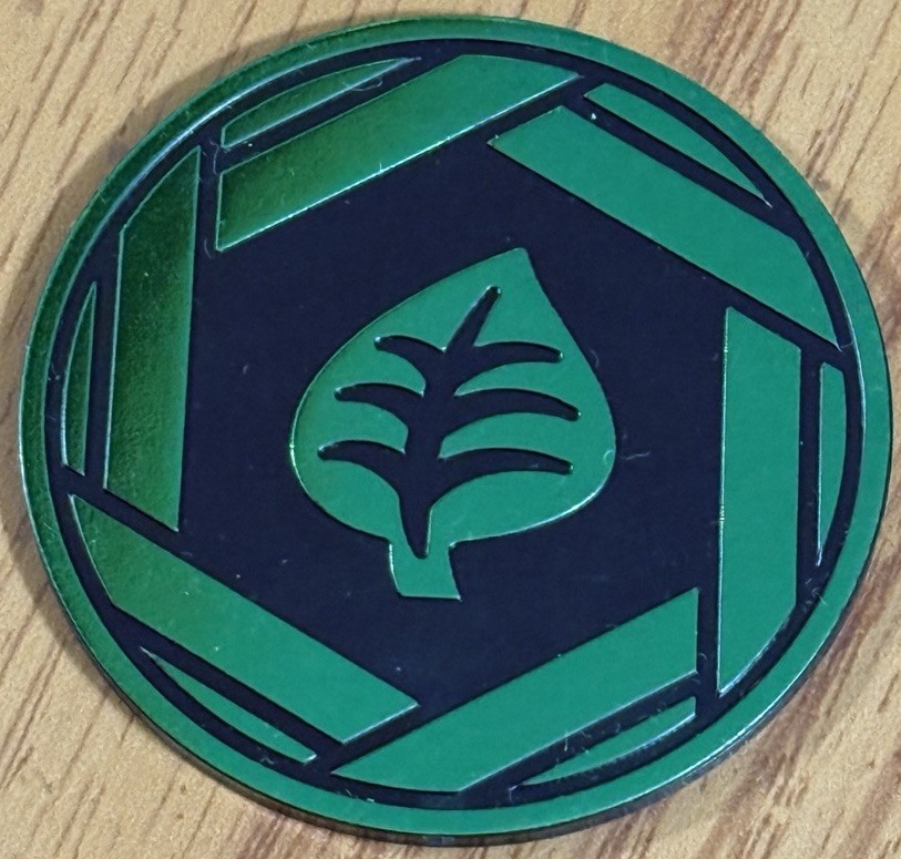 Pokemon TCG Grass Energy Type Jumbo Coin