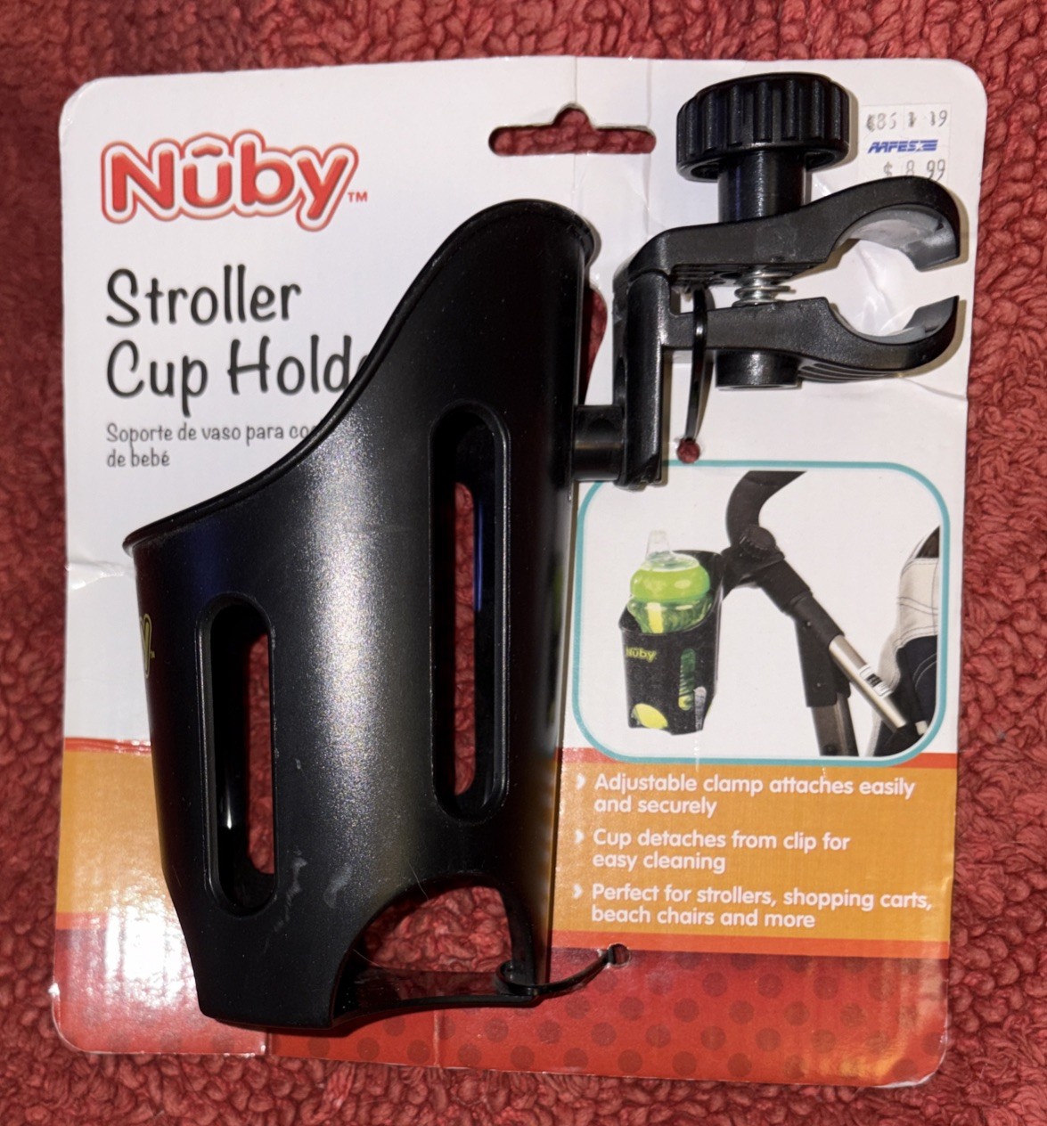 NUBY STROLLER ON THE GO OR ADULT WALKER CUP HOLDER - NEW