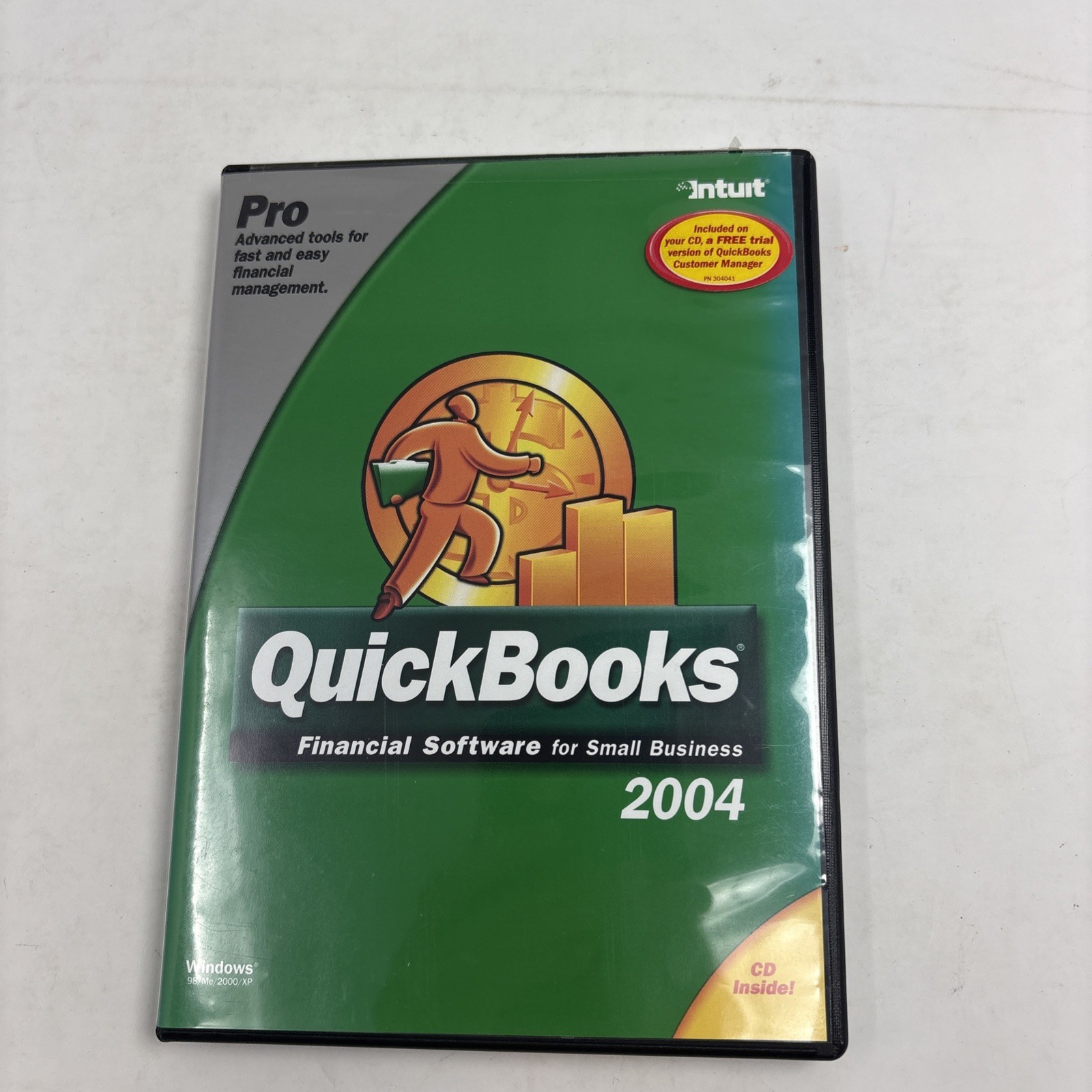 Intuit QuickBooks Pro Edition 2004 UPGRADE for Windows 98 ME 2000 XP w Key Code