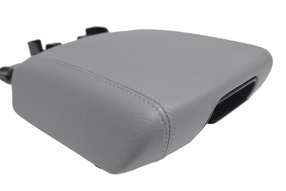 Center Console Lid Armrest Cover Leather for Kia Sedona 2015-2020 Gray