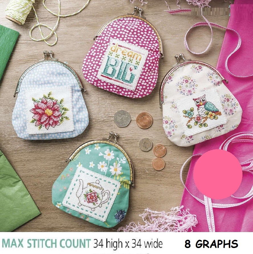 PRETTY PURSES  CROSS STITCH  PATTERN ONLY    EQ - RWS