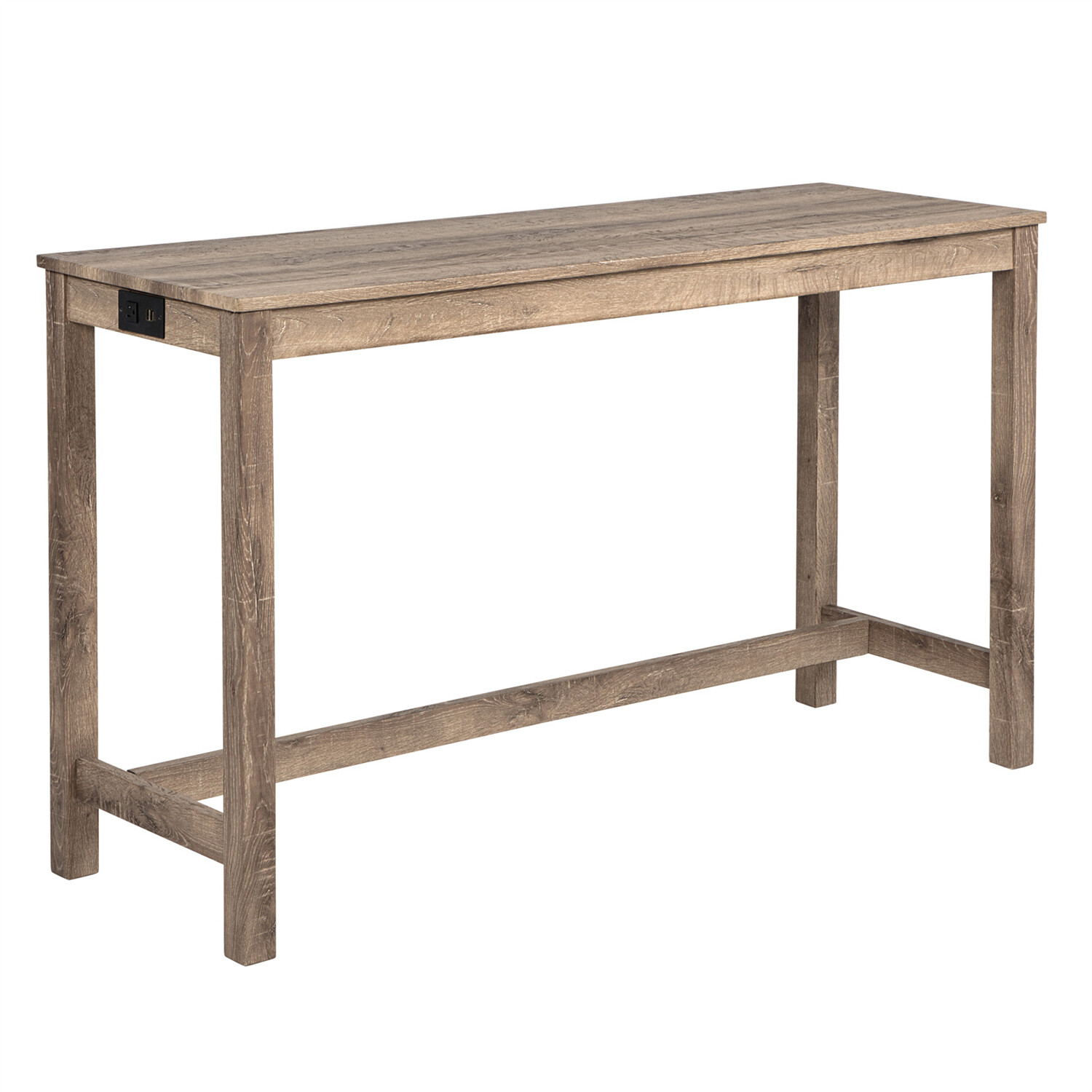 4 Piece Bar Table Set Counter Height Kitchen Dining Table with 3 Stools