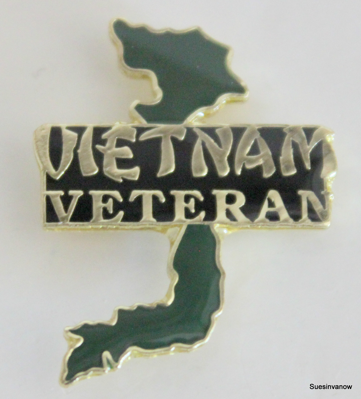 Vietnam Veteran Tac POW MIA Motorcycle Hat Pin Biker Jacket Lapel Tack Black