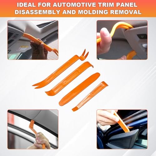 4 PCS Auto Trim Removal Tool Kit, No Scratch Removal Installer Pry Tools for