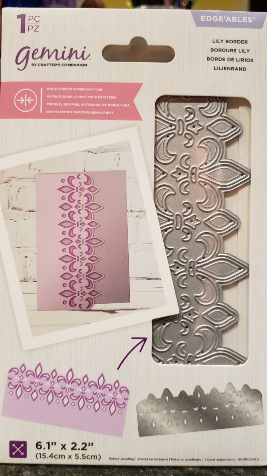 Gemini LILY BORDER Layerable Edge'able Double-sided Die Crafter's Companion
