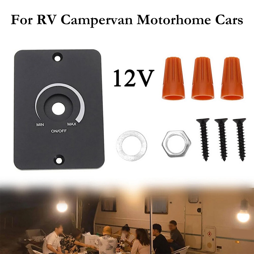 DC 12V Dimmer Switch PWM LED For RV Campervan Motorhome Cars Lights Lamp Boat