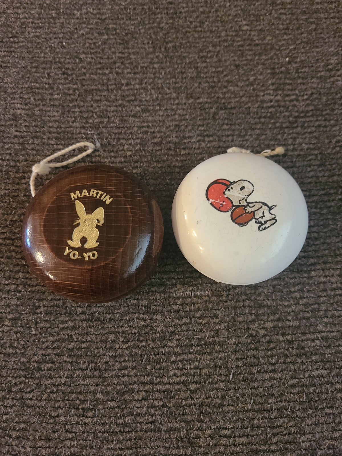 Vintage Snoopy Football And Martin Yoyo. Lot Of 2. United Artists. R4