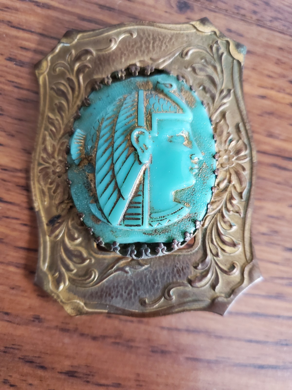 Exquisite 1920’s Egyptian Revival Ladies Belt Buckle By Colonial