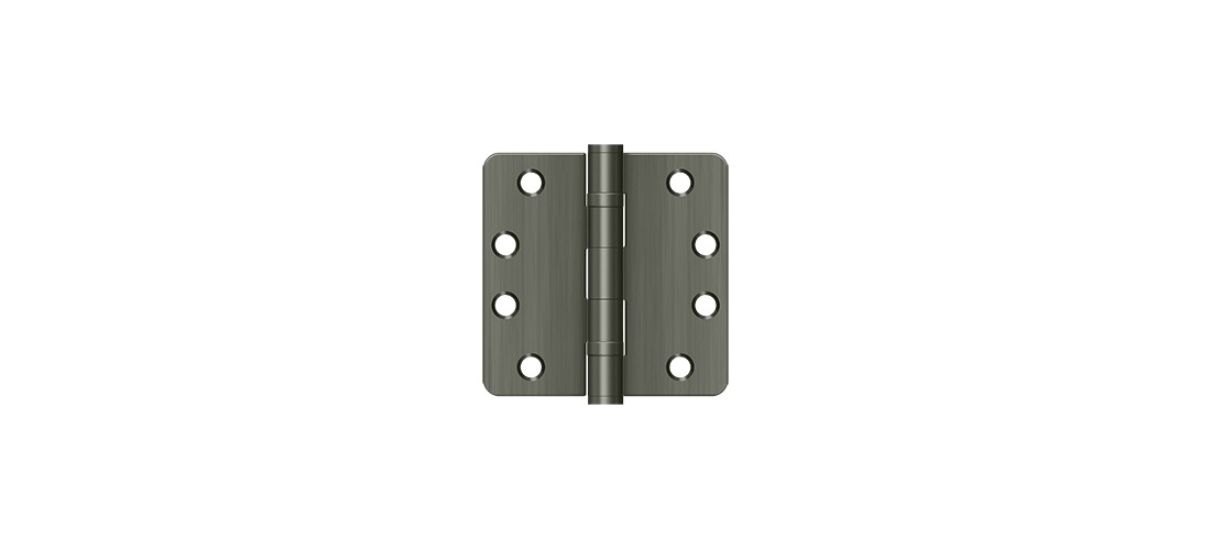 4" x 4" x 1/4" Radius Hinge, HD, Ball Bearings in Antique Nickel Pair