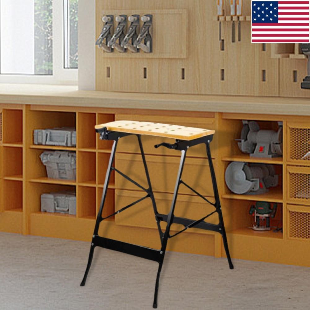 Folding Flip Woodworking Table 4 Bench Dogs Adjustable for Woodworking Projects