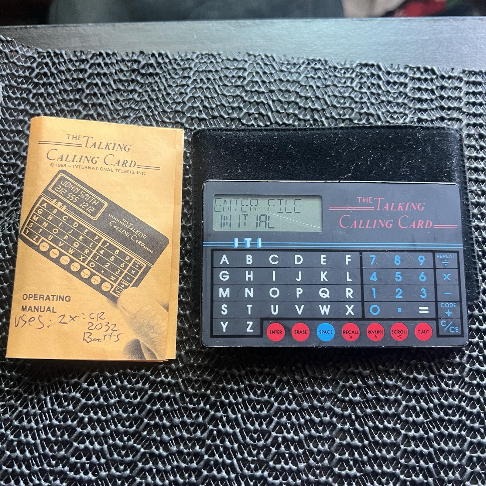 Talking Calling Card Intl Telesis Mini Voice Synthesis Computer + Calculator VTG