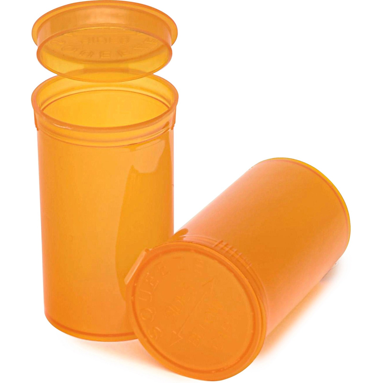 25 Pack Amber Pop Top Storage Vials 19 Dram Multi-Use Herb Containers Bulk Lot