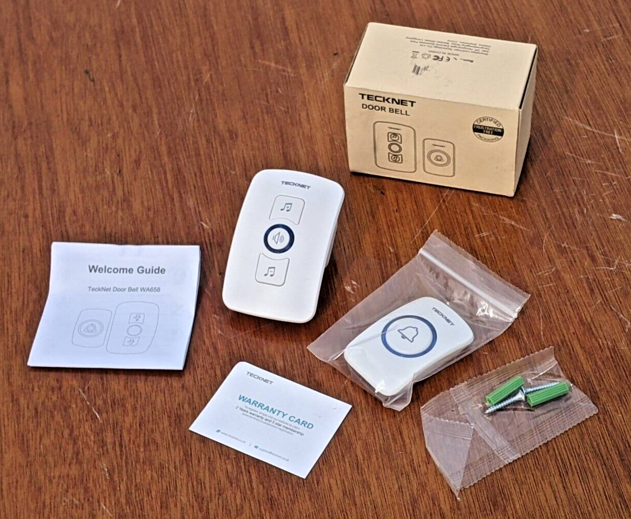 New (open box) Tecknet Wireless Doorbell FREE SHIPPING