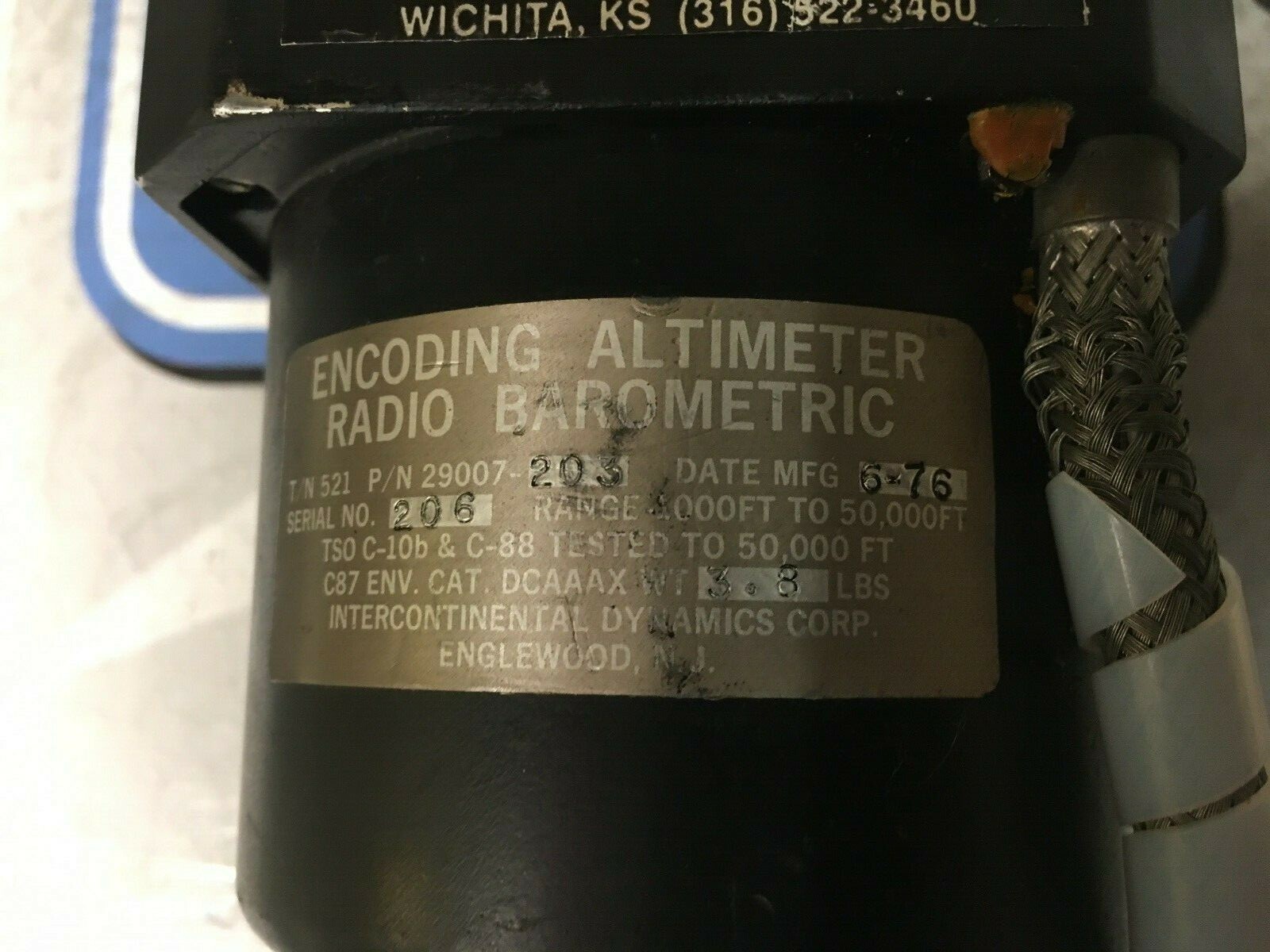 Encoding Altimeter 521-29007-203 Removed Working