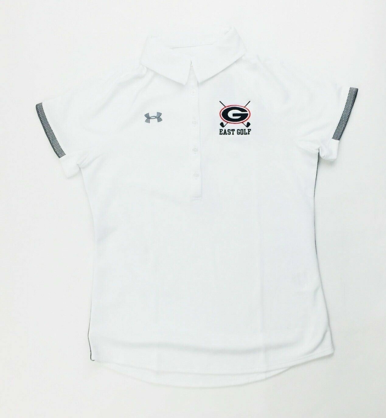 Under Armour Georgia Bulldogs East Golf SS Rival Polo Women's XS White 1306686