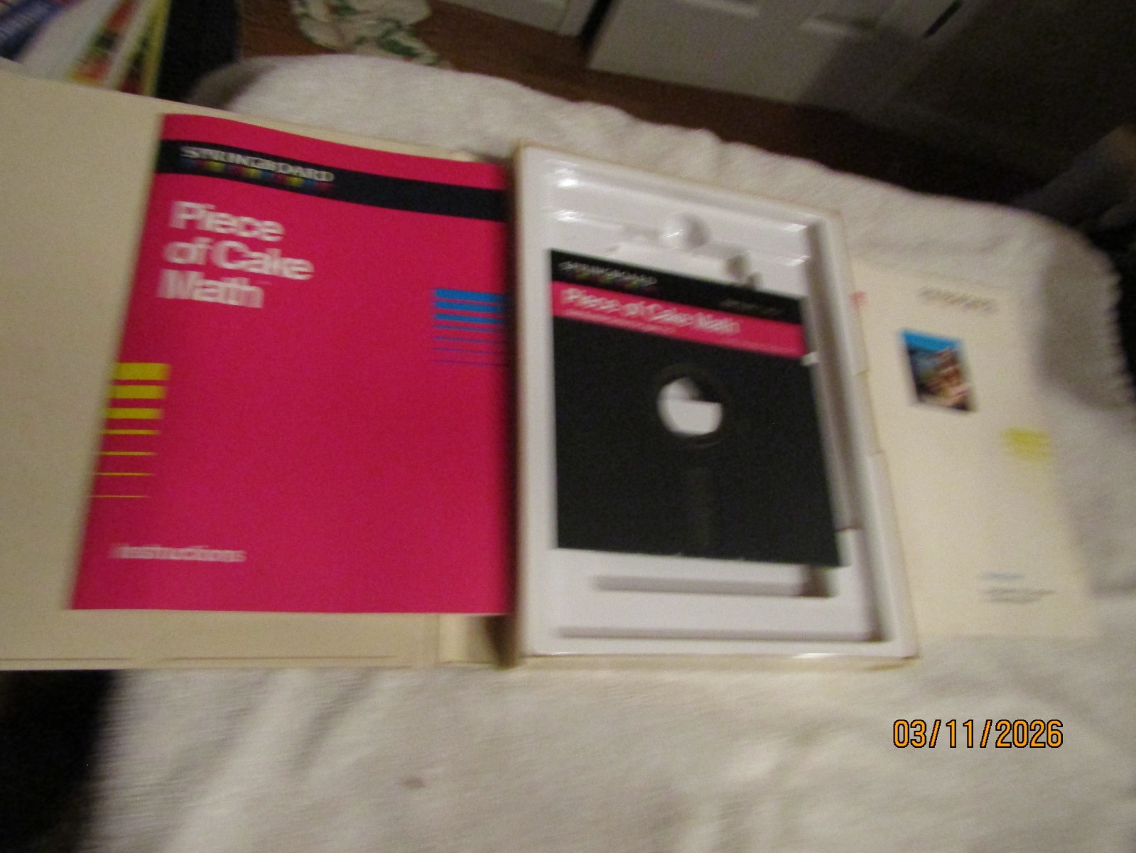 Springboard Piece of Cake Math Game Apple II Plus IIe IIg 1984 Computer Game
