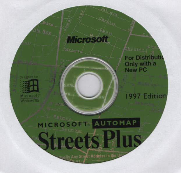 Microsoft Automap Streets Plus !997 Edition Windows PC CD-ROM