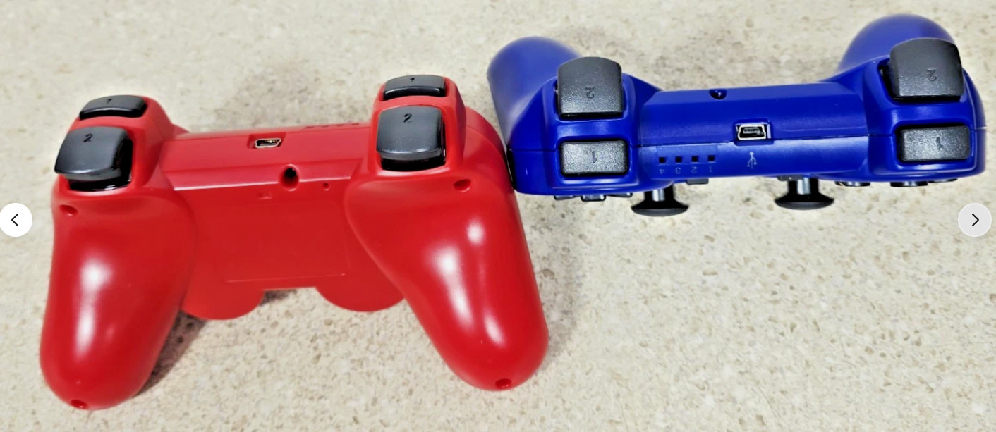 2 Wireless Controller for Sony PS3 Red/Blue PlayStation 3 - SEALED Controllers